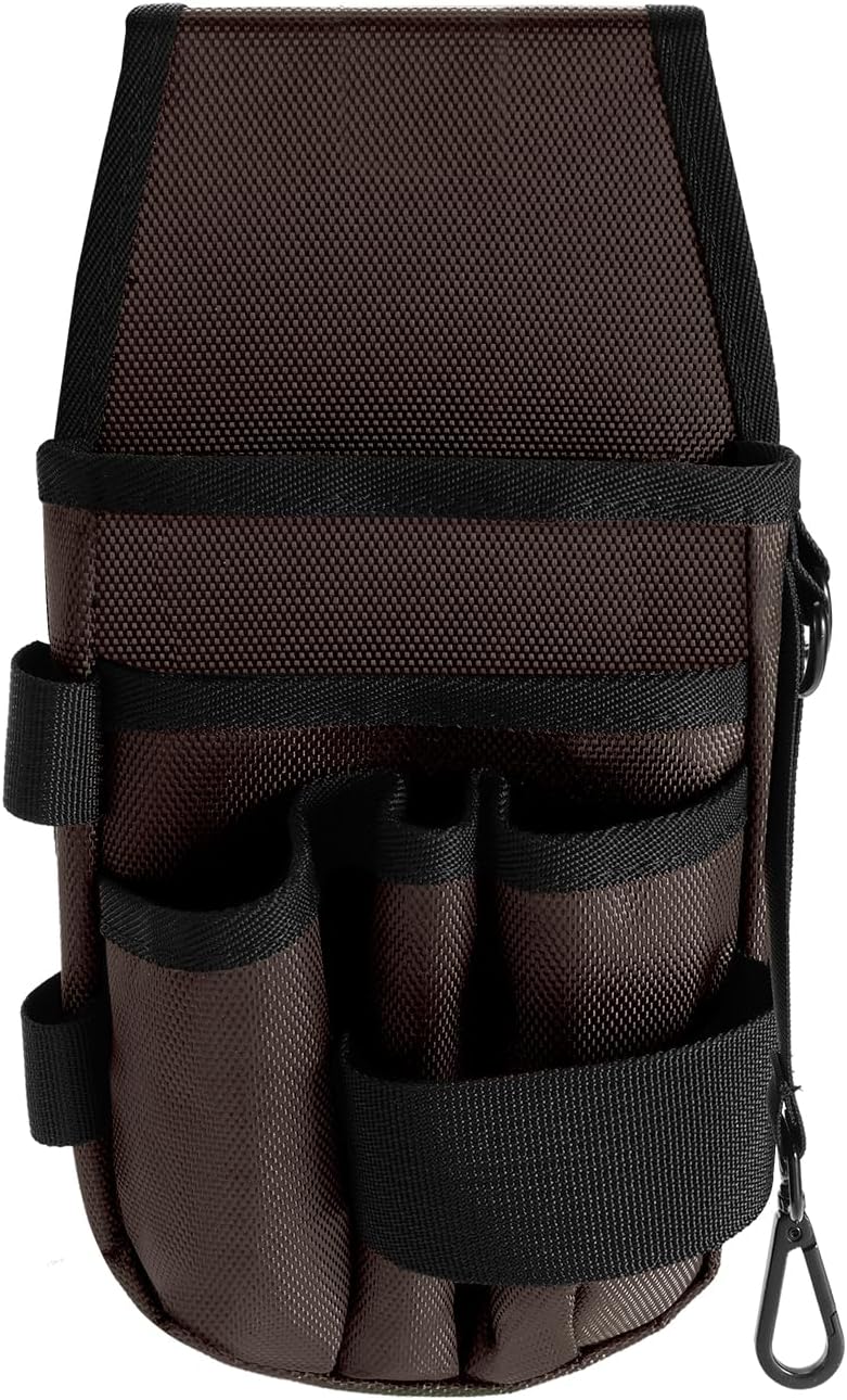 KENOBE 5-Pockets Tool Pouch, Black Tool Pouch Organization, Heavy-Duty Electrician Tool Pouches for Electrician, Carpenter, Construction, Technician, Side Belt Pouch, Small Electrician Holster - Image 2